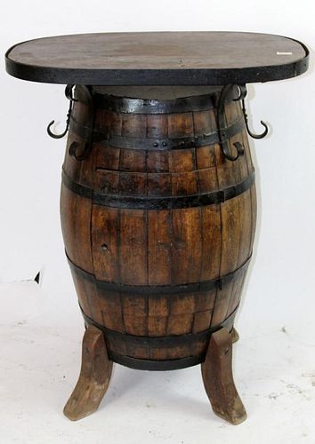Wine barrel bar