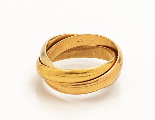 CARTIER 14KT YELLOW GOLD ROLLING RING 