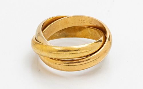 CARTIER 14KT YELLOW GOLD ROLLING RINGS 