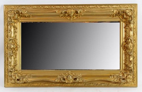 Small rectangular gilt framed mirror
