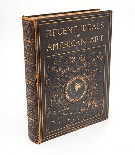 G.W. SHELDON 'RECENT IDEALS OF AMERICAN ART' BOOK, 1890, H 17", W 3", D 12.5"