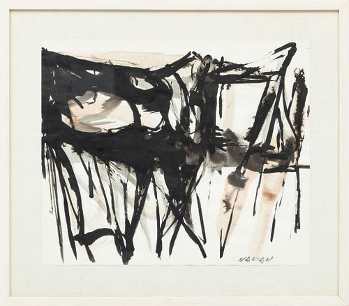 Reuben Nakian (American, 1897-1986) Ink And Watercolor On Paper, H 11.25'' W 13.5''