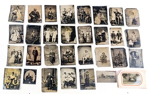 Tintype Grouping, 19th C., 31 Pieces, H 3.25'' W 2.25''