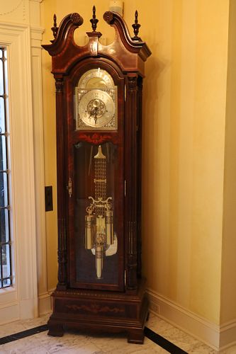 Howard Miller  Mahogany Limited Edition Grandfather Clock, H 93'' W 28'' Depth 18''