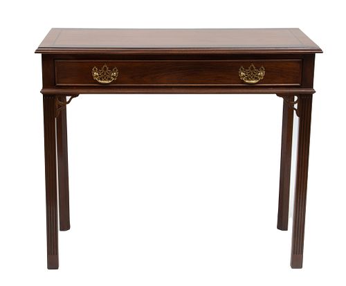 Carved Mahogany Console Table, H 30'' W 36'' Depth 16''