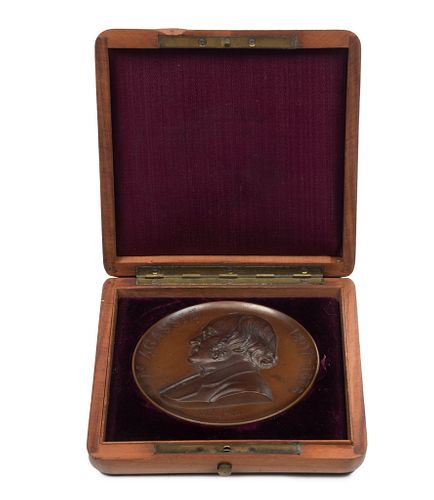 Fritz Landry (Swiss, 1842-1927), Neuchatel (Suisse) Bronze Medal, Louis Agassiz, Dia. 3.75'' 419g