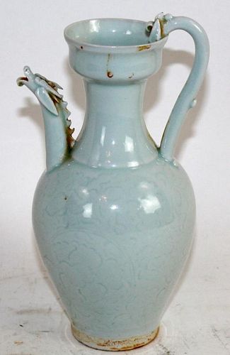 Glazed Chinese pitcher with dragon