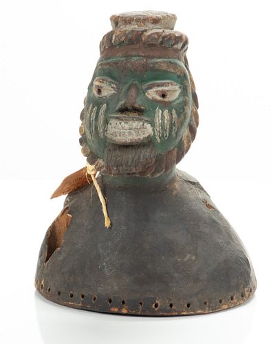 African Bambara Mali, Polychrome And Carved Wood Mask
