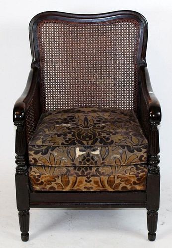 American caned armchair