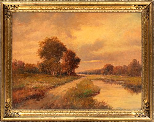 Boris Major (American/Russian, 1876-1951) Oil On Canvas, Landscape, H 24'' W 32''