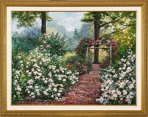 Schaefer Miles, Wisconsin,  Oil On Canvas, "Roses Delight", H 29'' W 40''