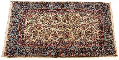 Semi-Antique Persian Kerman Handwoven Wool Rug, C. 1940s, W 4' 2'' L 7'