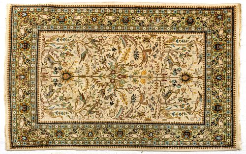 Persian Taba Tabriz Handwoven Wool Rug, C. 1990, W 3' 5'' L 5' 2''