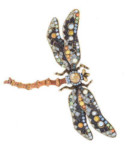 Jay Strongwater (American, 1960) Dragonfly Pin