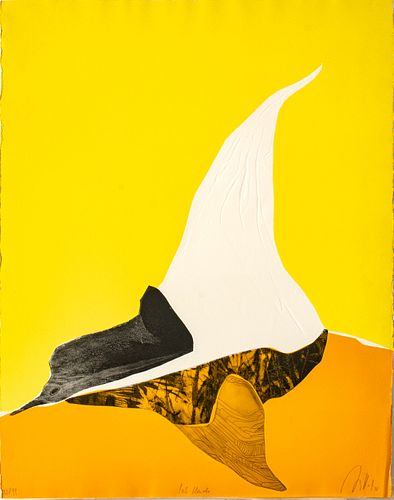 Gilou Brillant , 1935 Aquatint Etching With Carborundum 1976, L'Aile Blanche, H 30'' W 22.25''