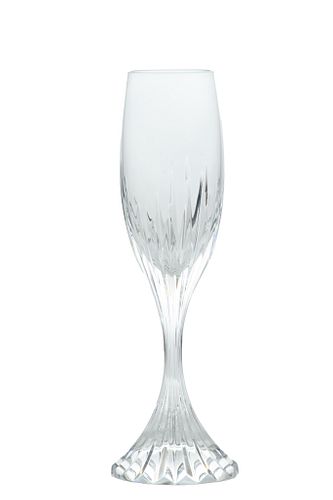 Baccarat (French) Massena Pattern Champagne Flutes, H 8.5'' Dia. 2.75'' 12 pcs