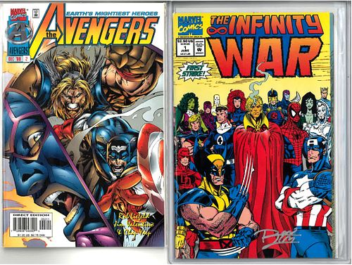 Marvel Comics, The Avengers Comic Books, 27 Pieces, H 10'' W 6.75''