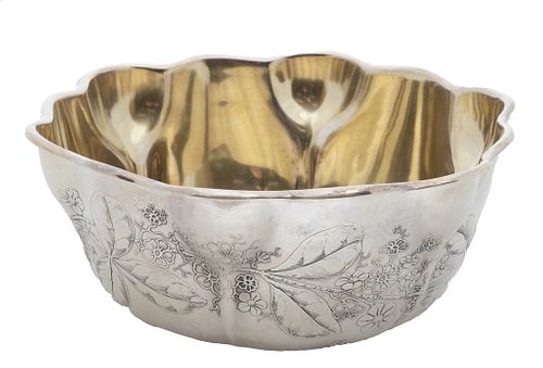 Whiting Division Of Gorham Sterling Silver Bowl,  1887, H 3.25'' Dia. 8.75'' 12.50t oz