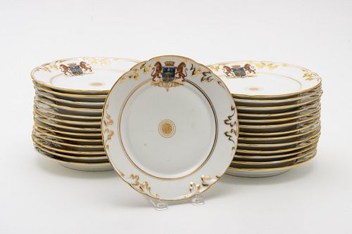 Samson Reproduction Painted Porcelain Plates, Dia. 8.25'' 27 pcs