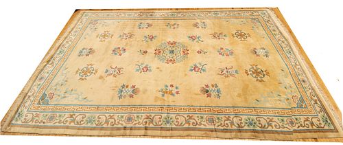 Chinese Wool Carpet,  20th C, W 11' 11'' L 19' 4''