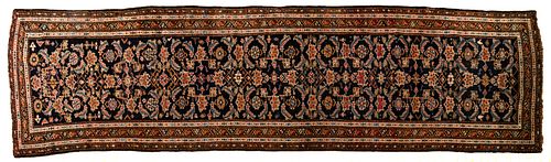Antique Persian Qashqai Handwoven All Wool Runner, W 3' 9'' L 13' 7''