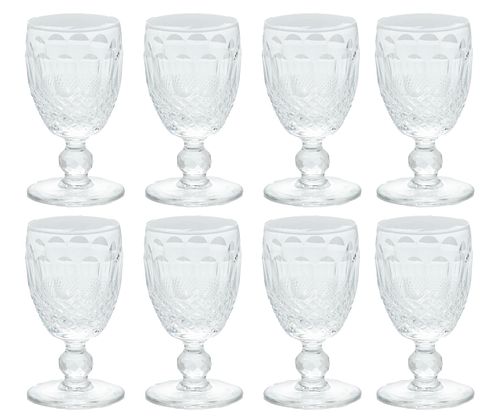 Waterford (Irish, 1783) 'Colleen' Crystal Sherry Glasses, H 4.75'' Dia. 2.25'' 8 pcs