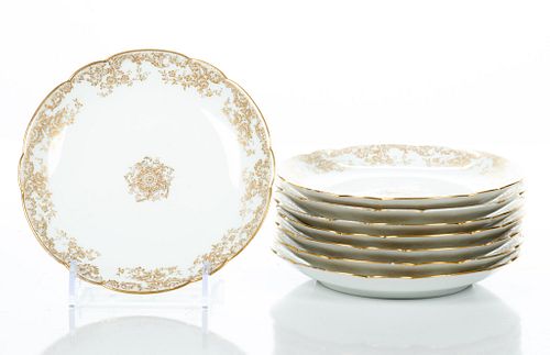 Haviland Limoges Porcelain Dessert Plates C. 1910, Dia. 7'' 12 pcs