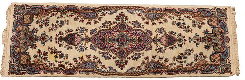 Kerman Persian  Hand Woven Wool Runner C. 1960, W 2.4' L 7'