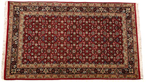 Indo-Persian Handwoven Wool Rug, C. 2000, W 2' 11'' L 4' 11''