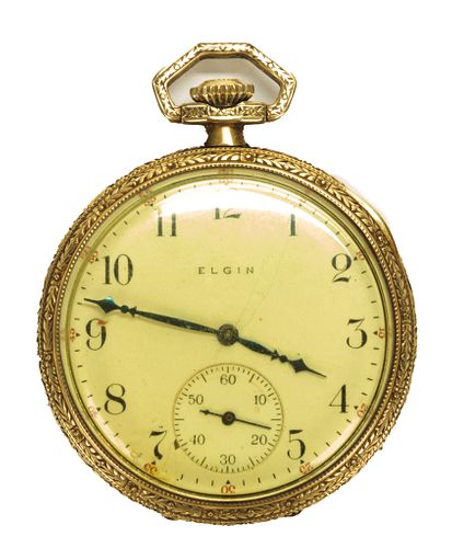 Elgin Open Face Pocket Watch C. 1910,