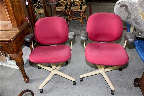 A Pair of Herman Miller Office Chairs. Height 30 1/2 inches.