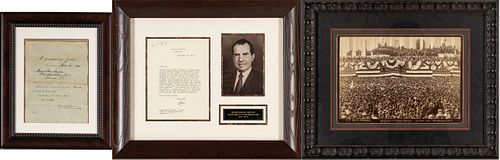 Historical Documents: George Laux Bacon And Richard Nixon 3 pcs