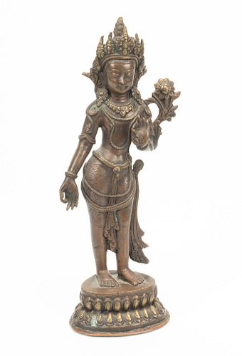 Thailand Bronze Sculpture, H 11", W 4", Parvati