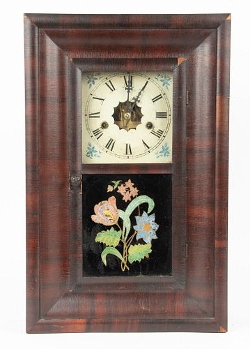 American Waterbury Clock Co, Mahogany Ogee Case, C 1840 H 18" W 12"