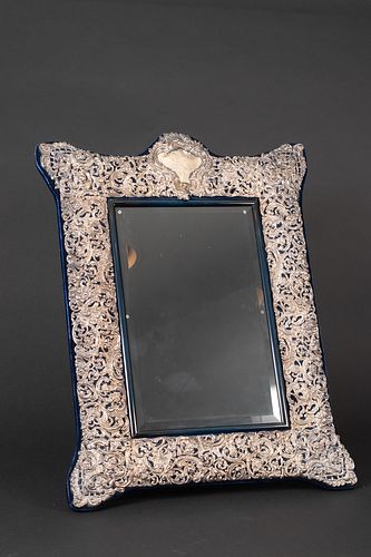 ENGLISH  ROCOCO STERLING SILVER (,925) FRAME, LONDON, 1898 H 30", W 21" 