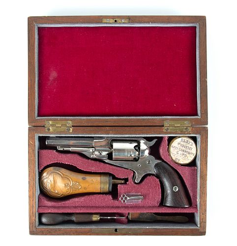 REMINGTON 1863 NEW MODEL FIVE-SHOT PERCUSSION CAP POCKET REVOLVER, .31 CAL., C. 1860S, L 3.5" BARREL, SN 41439 