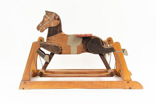 WOOD CHILD'S "HORSE" ROCKER C 1900 H 21" L 35" 