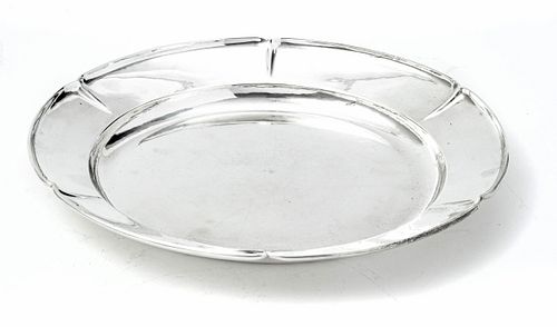 RANDAHL OF CHICAGO STERLING SILVER SERVING TRAY C.1950 DIA 12" 