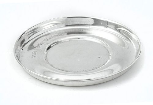 WHITING DIVISION OF GORHAM STERLING SILVER TRAY 1914 DIA 7.25" 