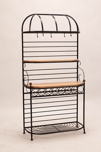 IRON AND MAPLE BAKER'S RACK H 6' W 37" 