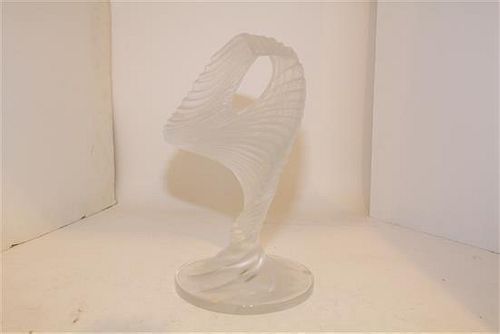A Lalique Sculpture Height 13 1/4 inches.