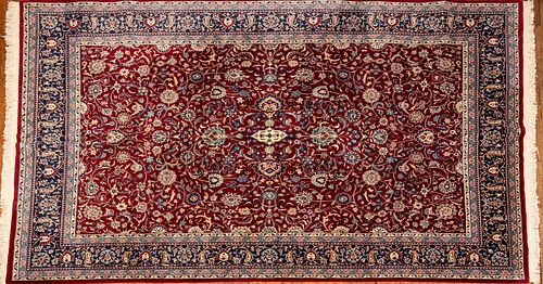 INDO-PERSIAN HANDWOVEN WOOL RUG, C. 2000, W 8' 6", L 11' 6" 