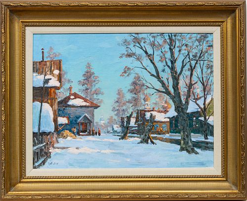 ALEXANDER ALEXANDROVSKY (RUSSIAN, 1951) OIL ON CANVAS DATED 2005, H 17.5" W 23.5" 