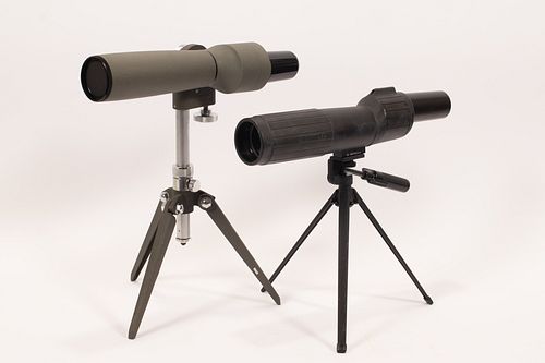 BUSHNELL SENTRY AND SENTRY II SPOTTING SCOPES WITH TRIPODS, TWO PCS., L 14", 12" 
