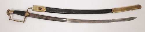 NAPOLEONIC COMMISAIRE DES GUERRES, SABER, 1 OF 35, C. 1795-1799, L 35" OVERALL DIRECTORY PERIOD 