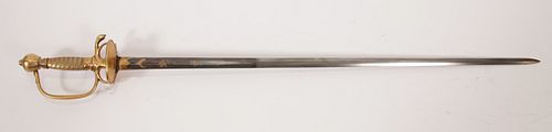 NAPOLEONIC FRENCH HUSSAR DU CONSULAT OFFICER'S SWORD, C.1800, L 37 1/2" OVERALL 
