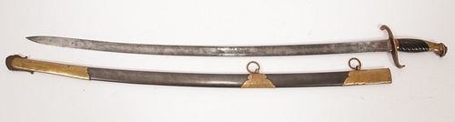 GERMAN BAVARIAN OFFICER'S SWORD, LATE 18TH C., KING MAXIMILIAN ERA, L 37 1/2" OVERALL 