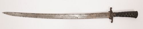 BRITISH HUNTING SWORD, C. LATE 18TH C., L 26 1/2" OVERALL 