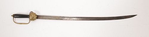 CUTTOE HUNTING SWORD C. LATE 18TH C., L 32 1/4" OVERALL ENGLISH OR AMERICAN 