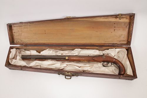 AMERICAN PERCUSSION CAP "CARETAKER'S GUN", 20TH C., L 21" BARREL 
